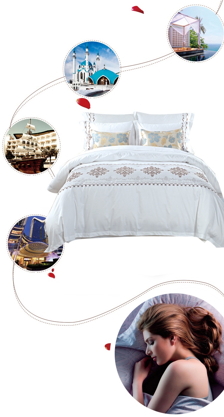 Soft Satin white bed covers