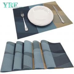 Manteles individuales azules de cocina oblongos