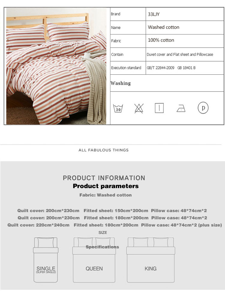 Cotton 4PCS Custom Bed Sheets
