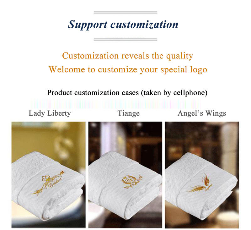With Logo Luxury Hotel Towels 800Gsm