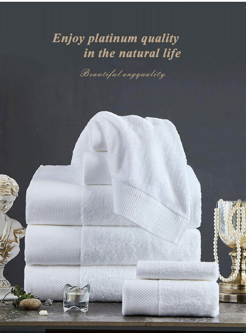 Plain Luxury Hotel Cotton Towels With Logo