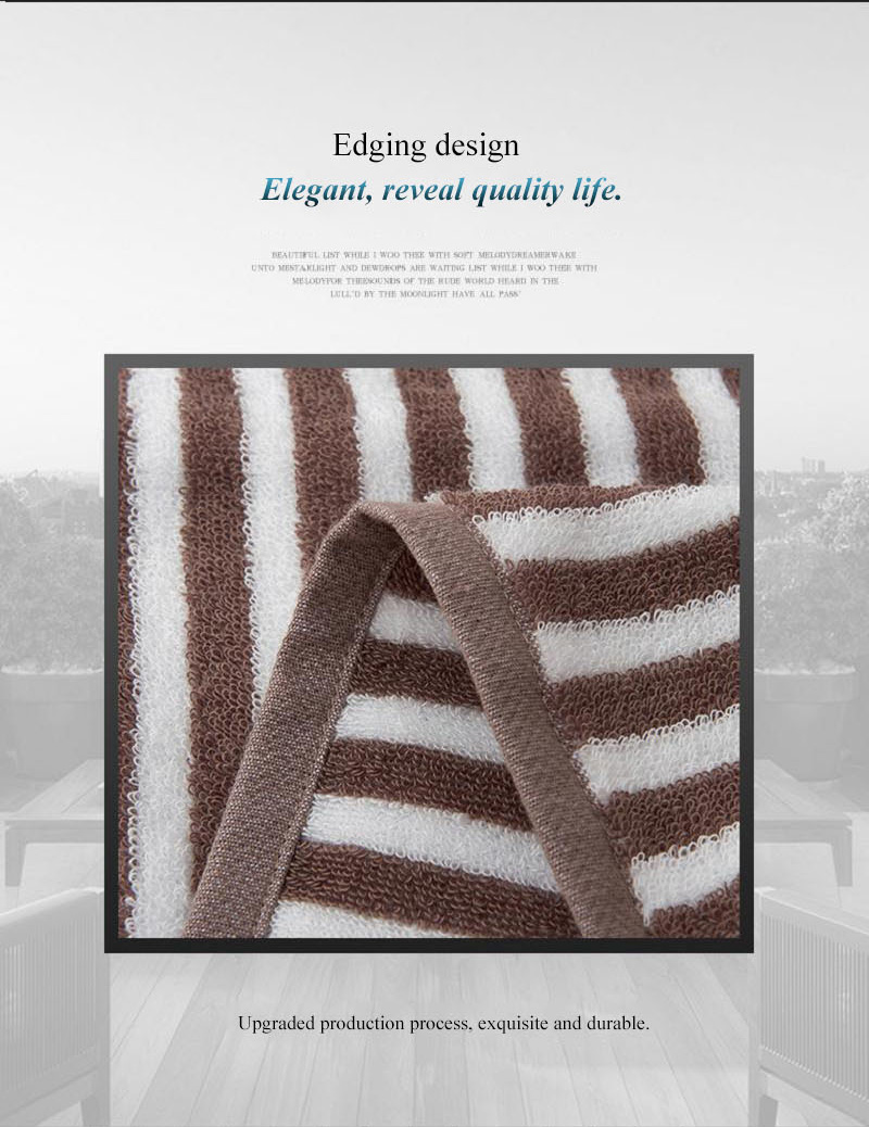 Striped Thick Beach Towel Cotton
