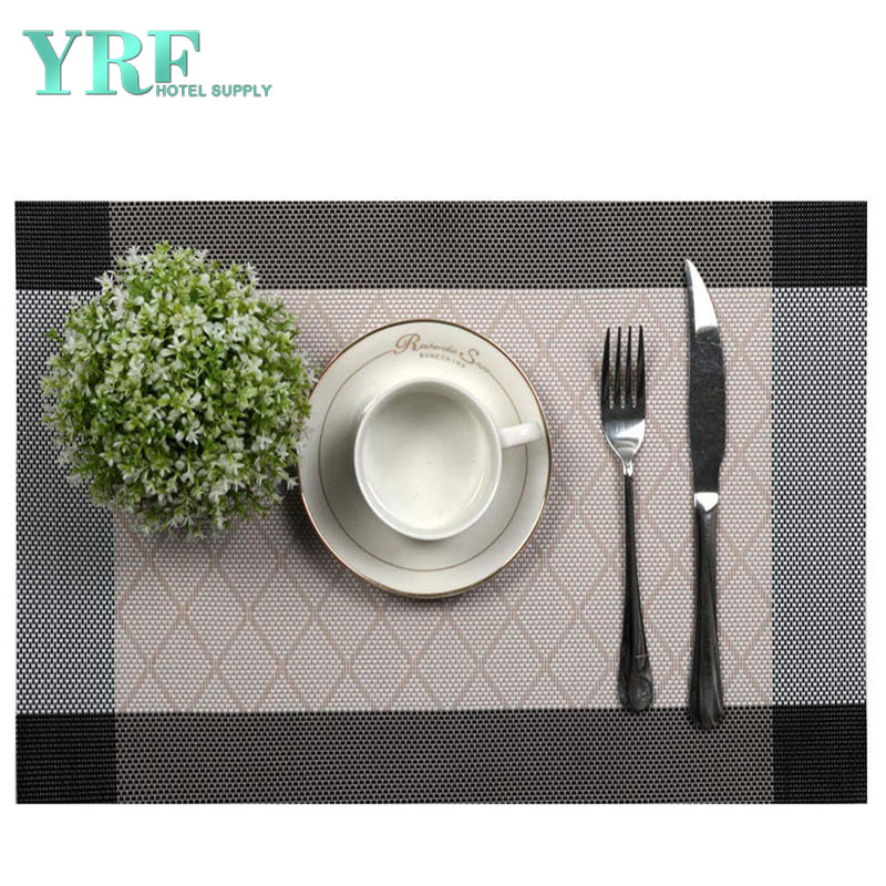 Washable green Table Mats Oblong