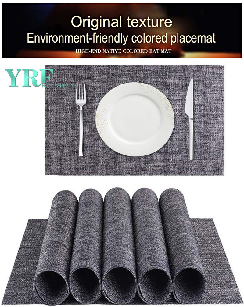 Wipe Clean Dark Gray Placemats Stain Resistant