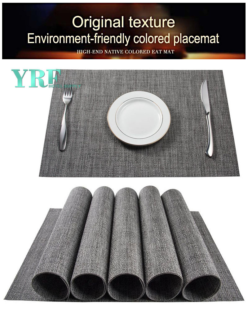 Clean Resistant Gray Table Mats Anti-Skid
