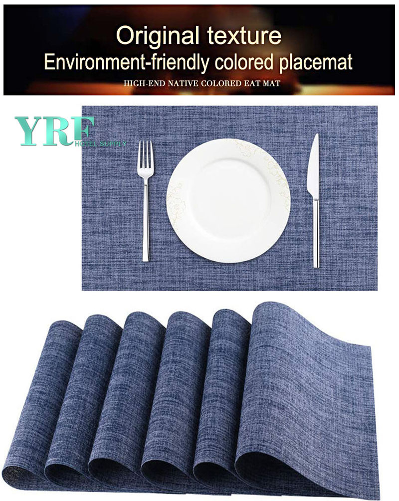 Dries Very Quickly Blue Placemats Non-stain