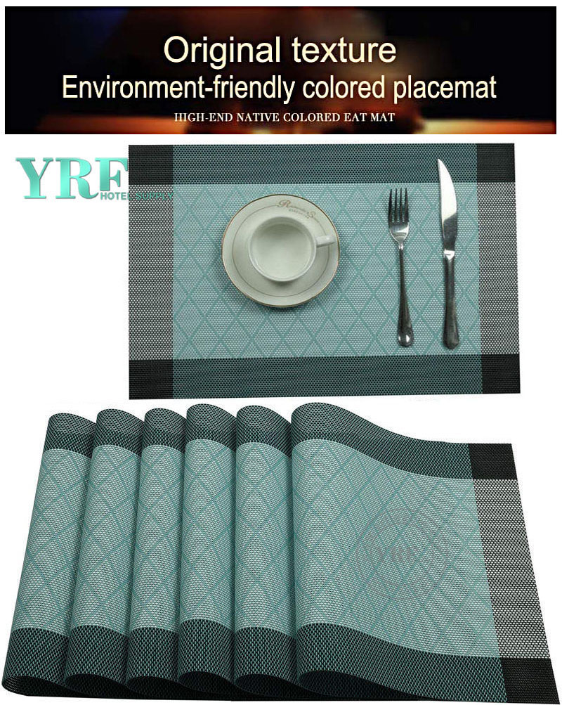 Non-stain Blue Table Mats Stain Resistant