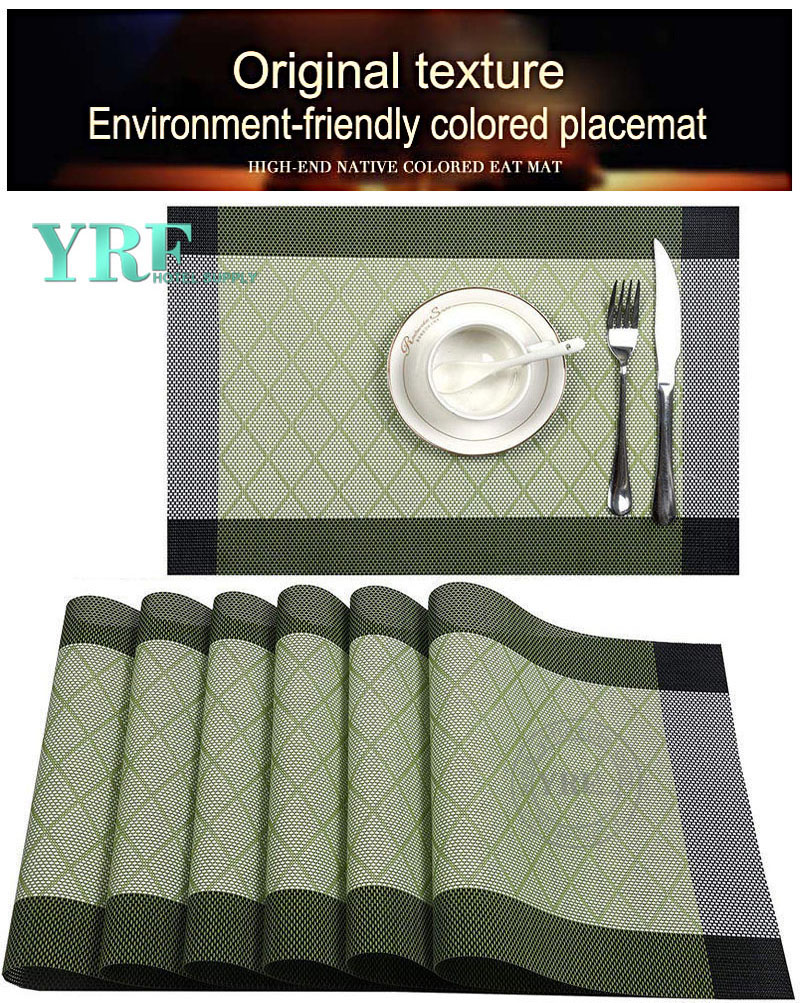 Not mildew green Table Mats Washable