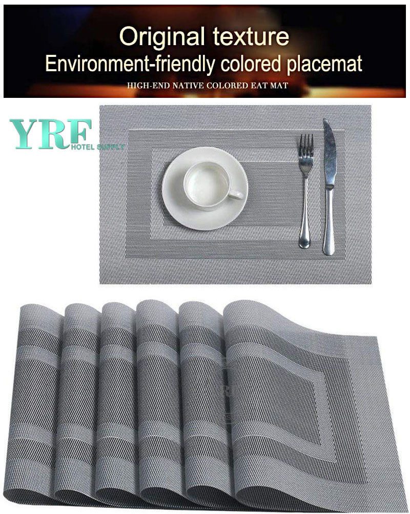 Not mildew Grey Table Mats Non-stain