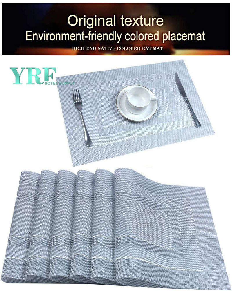 Not mildew Silver Grey Table Mats Dries Very Quickly