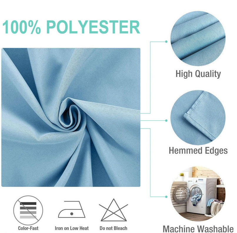 100% Polyester Light Blue 54x54 inch Square Table Cloth