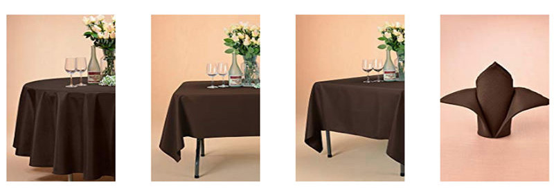 Pure Square Table Cloths Pure Chocolaten 70x70 inch