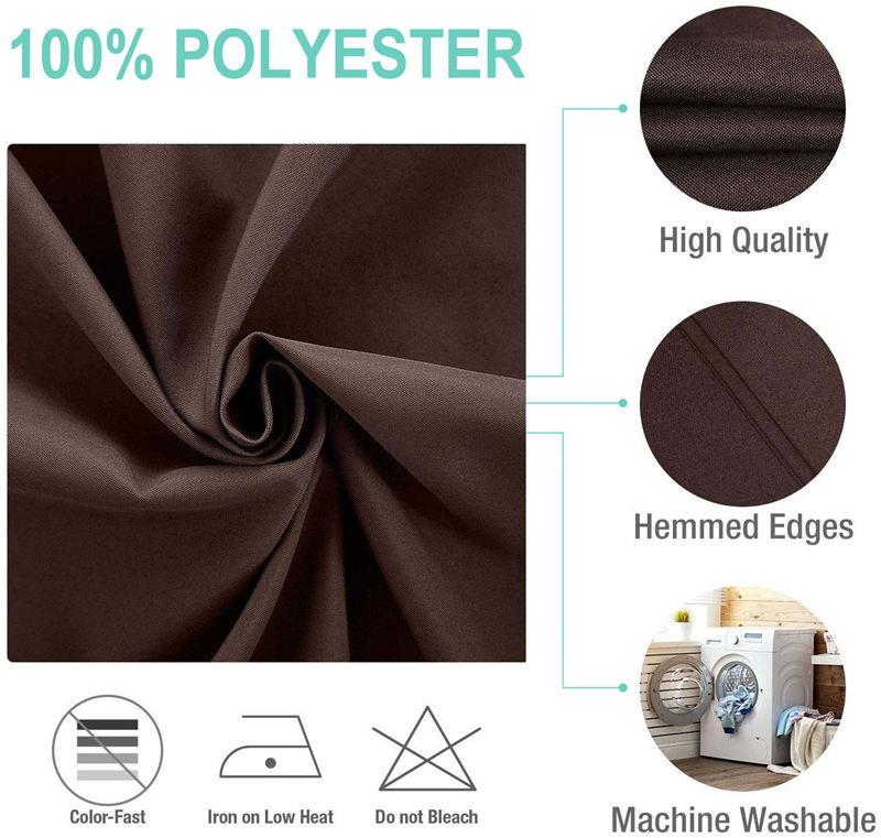 70x70 inch Restaurant Pure Chocolaten Square Table Cloths