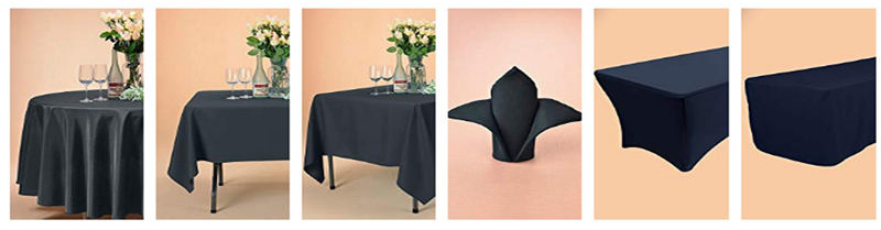 85x85 inch Dark Grey Square Dinner Table Cloth