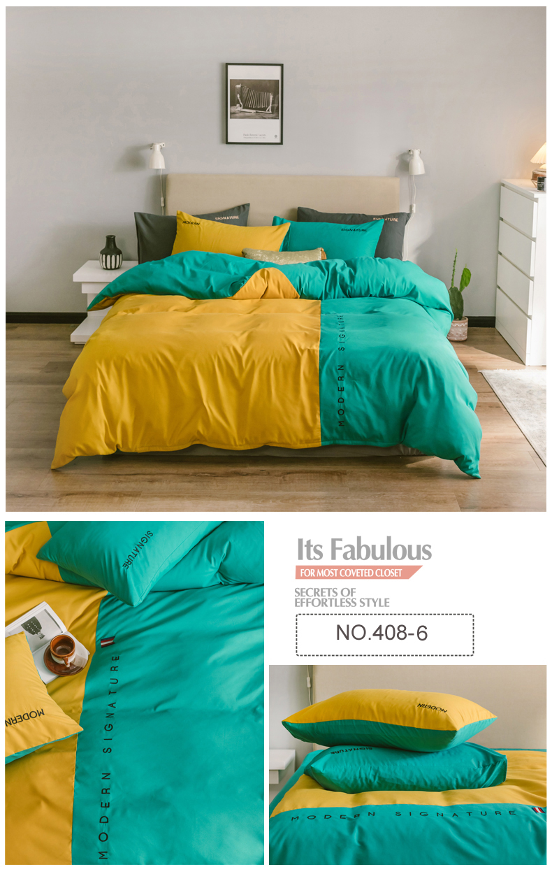 Multi Color Bedding Set With LOGO