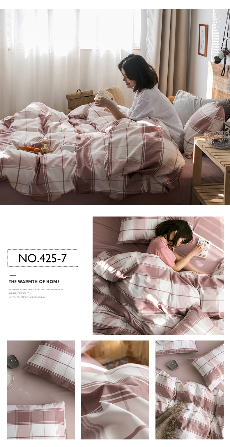 Geometric Checker King Bed Bed Linen