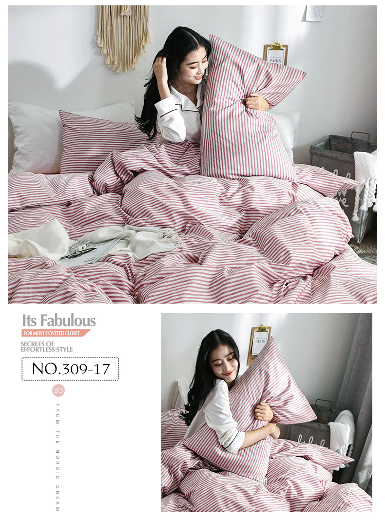 For Homestay Cotton Bed Sheet Set King Bed