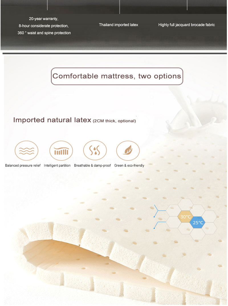 Foldable Mattress Soft Hard Breathable Detachable
