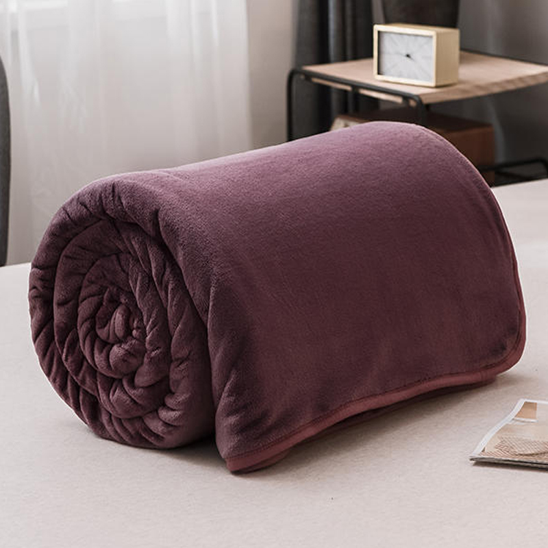Solid Color Throw Blanket Polyester