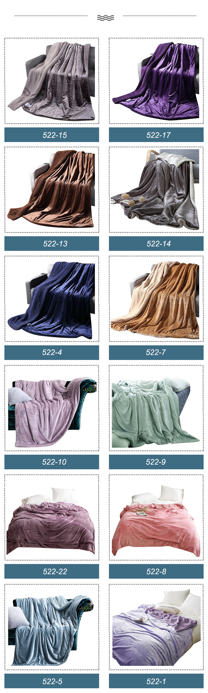 Unique Design Sherpa Blanket Warm