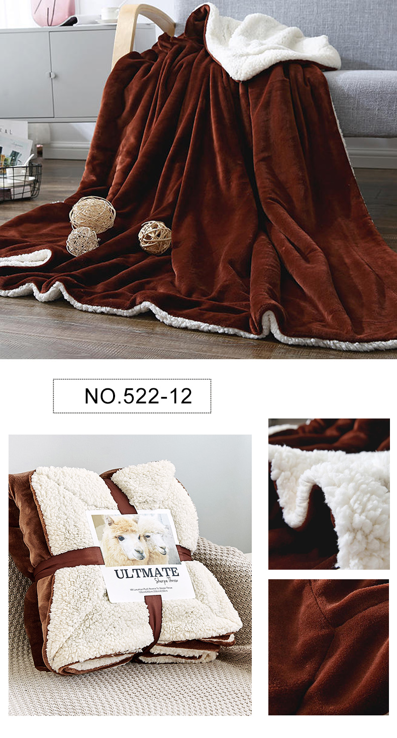 For King Size Coral Fleece Blanket Bedding