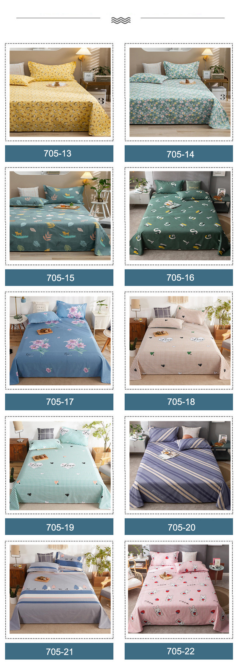 Bed Sheet Set Comfortable For Printing