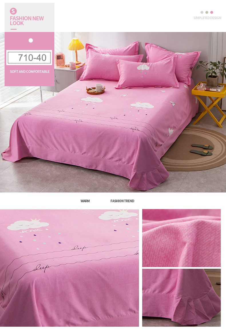 Printed Bedding Set Bedsheet