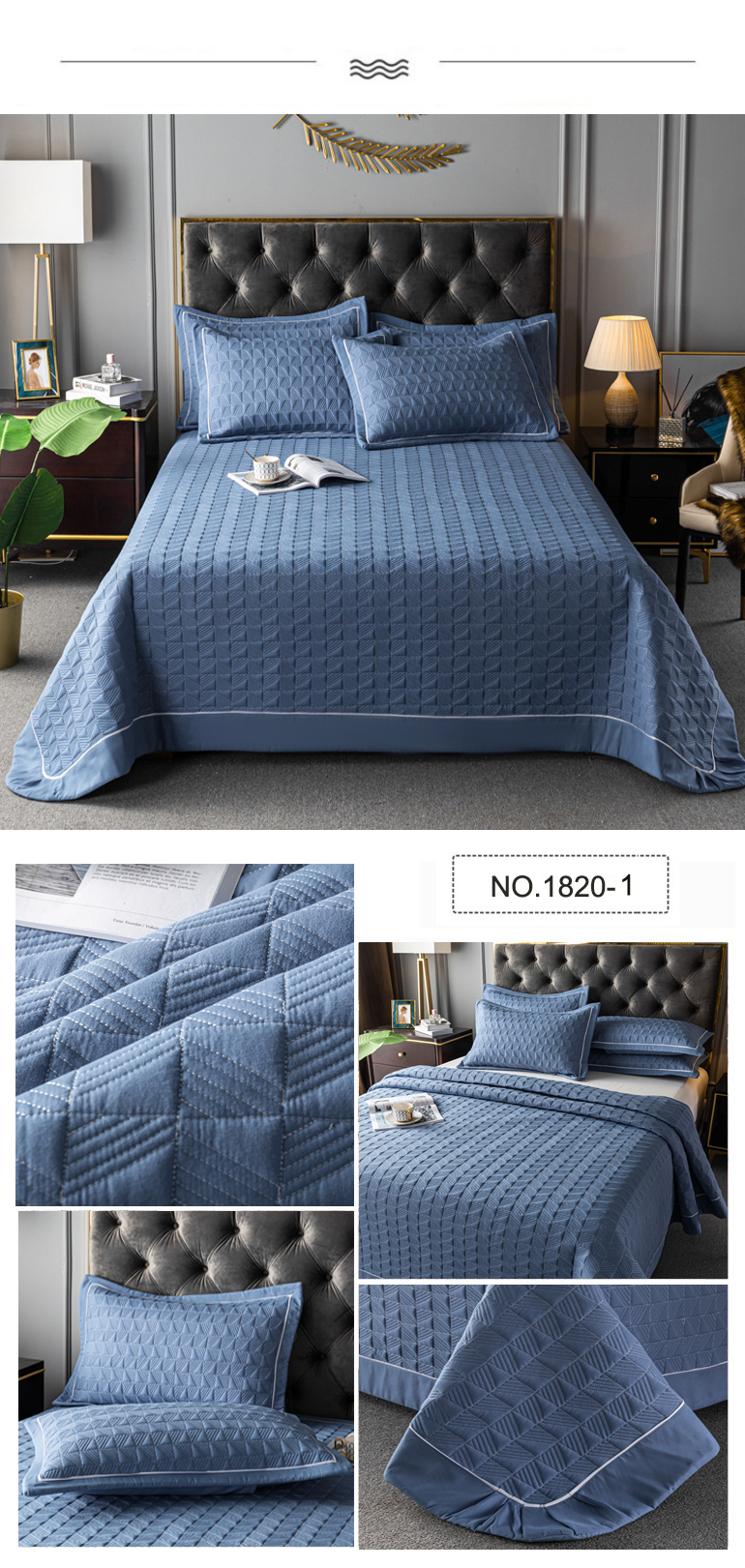 Solid color Bedspread Made In China