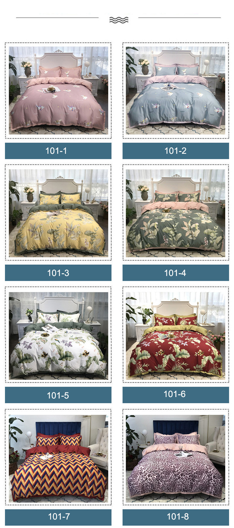 Duvet Cover Cotton Fabric For 4PCS King Bed