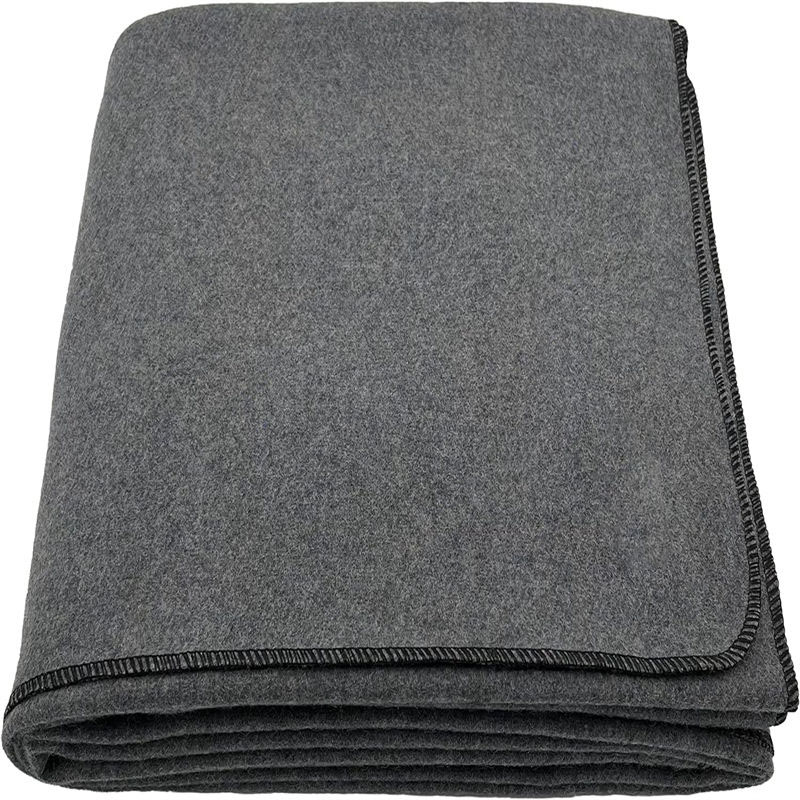 Gray - heavy wool blanket
