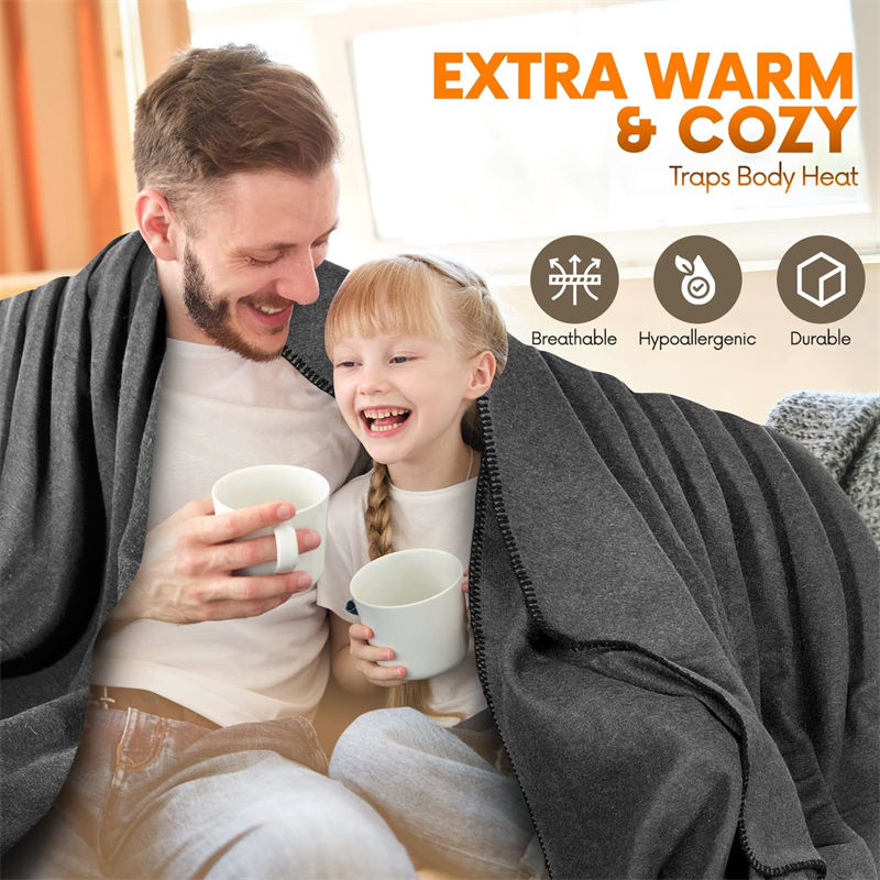 230g Gray 20% Wool 250g/Hour Blanket