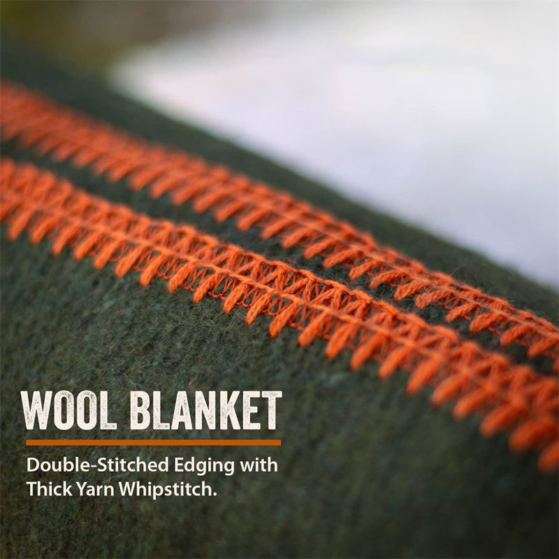 160x220cm 90% Wool Durable Anti - microbial Military Blanket
