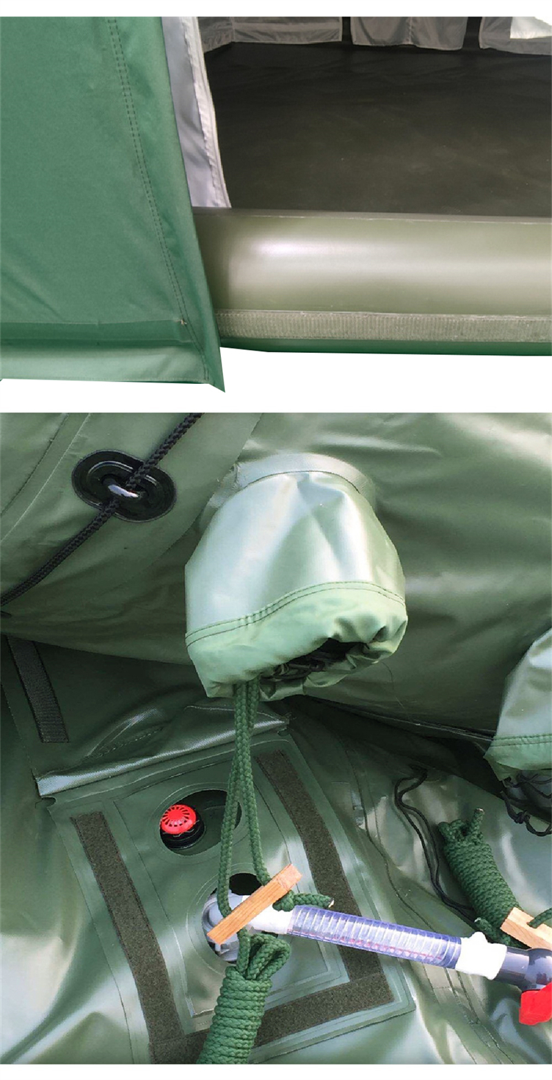 Military green team training inflatable tent