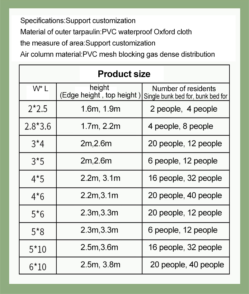 99% vapor block 20kg small tent