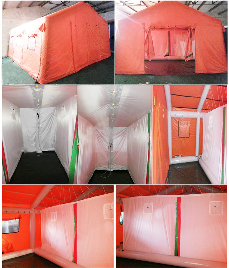 Blue PVC inflatable bathing - disinfection tent