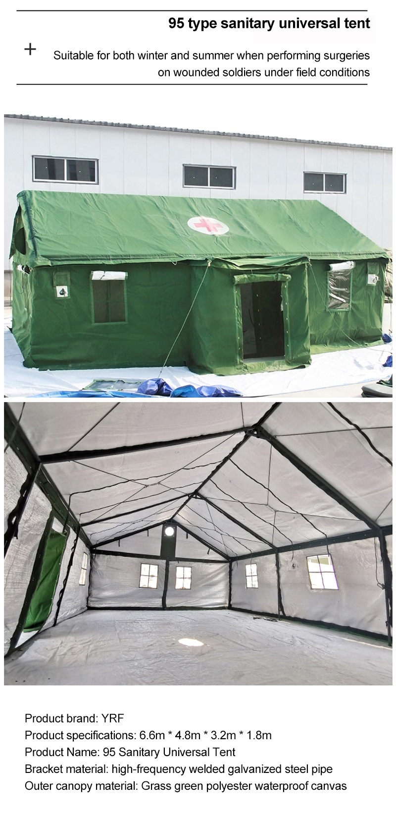 Camouflage Arctic tent for polar reconstruction