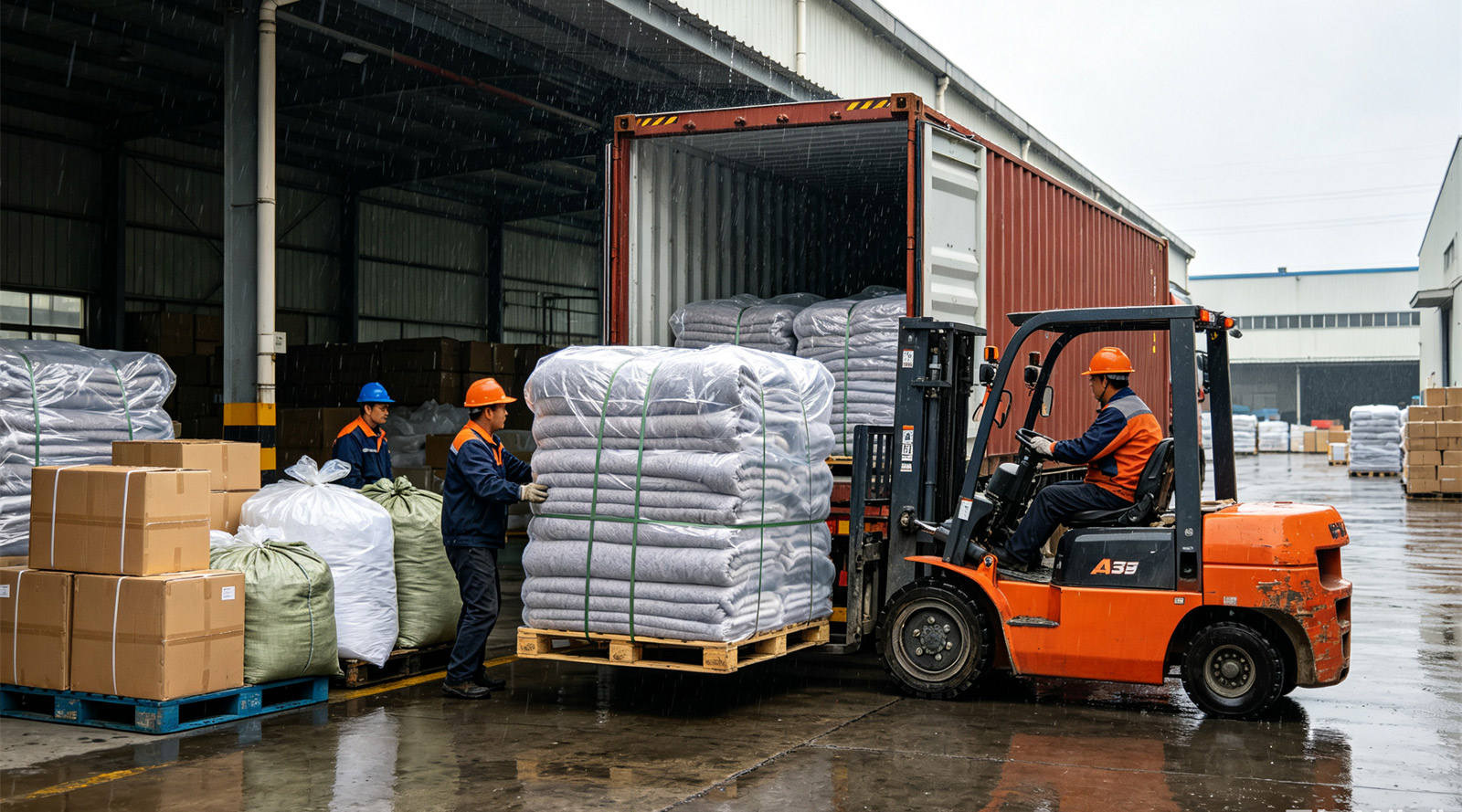 YRF Textile bulk blanket units prepared for pallet loading, shipment coordination and receiving review by institutional procurement teams for the close the artwork version chain section.