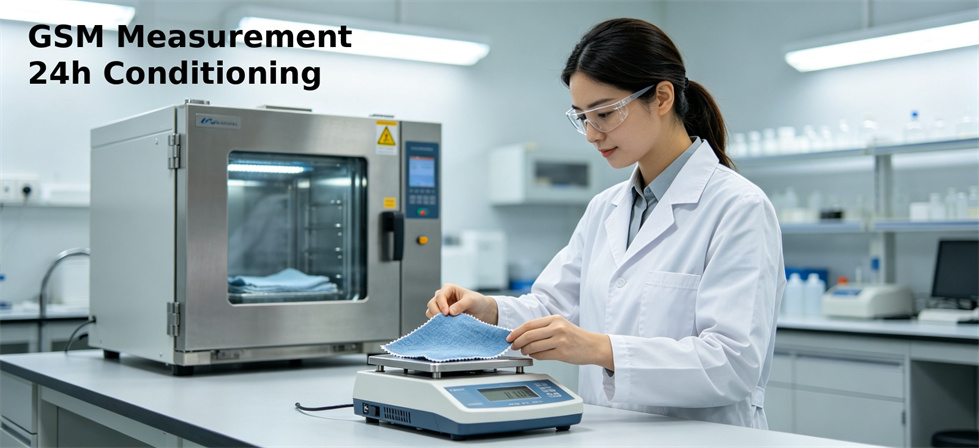 Relief blanket GSM measurement lab check for finished weight and batch verification