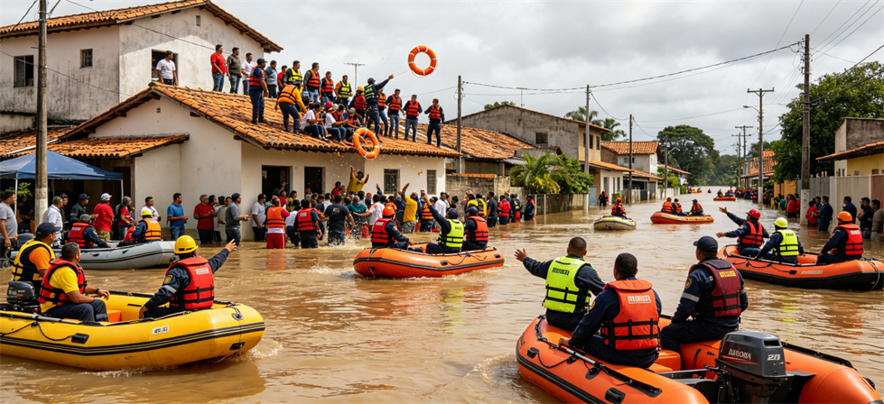 Rescue Lifebuoys showing community flood rescue for disaster camp allocation and field operation readiness Rescue Lifebuoys showing community flood rescue for disaster camp allocation and field operation readiness