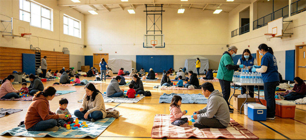 Relief blanket shelter registration scene for understanding how sample requests support field procurement