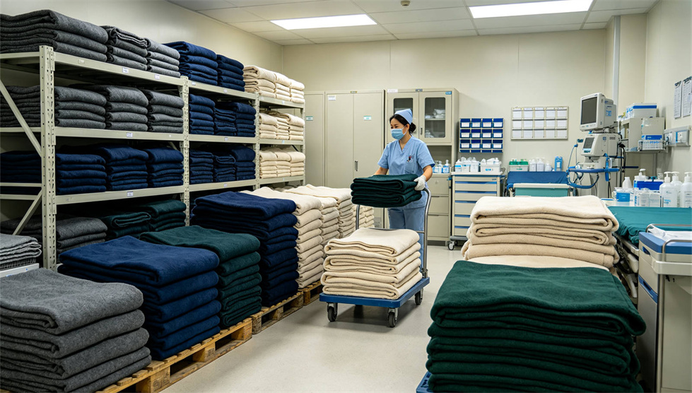 Emergency blanket field-use scene showing solid color navy blue for institutional procurement review Emergency blanket field-use scene showing solid color navy blue for institutional procurement review