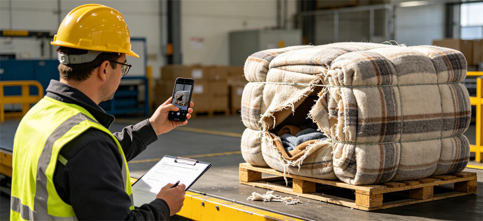 Relief blanket pallet photo check for reviewing order changes, quantities and shipment readiness