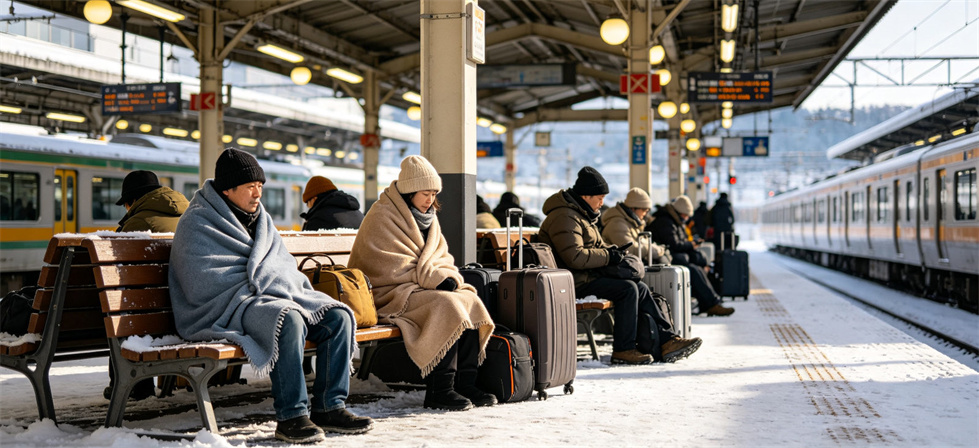 Relief blanket transit shelter waiting scene for explaining lead time confirmation in field supply planning Relief blanket transit shelter waiting scene for explaining lead time confirmation in field supply planning