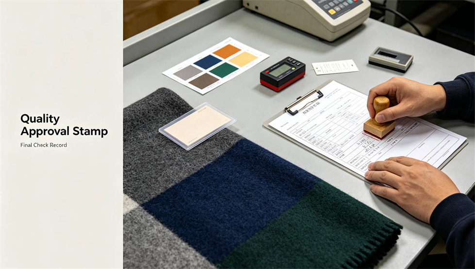 Emergency blanket quality inspection showing solid color navy blue for institutional procurement review Emergency blanket quality inspection showing solid color navy blue for institutional procurement review