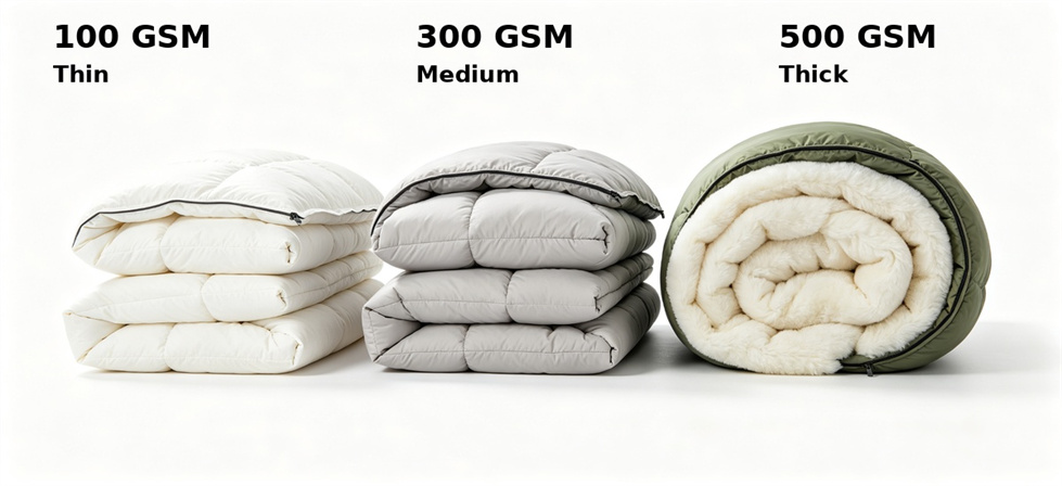 Sleeping bag insulation thickness comparison for cold-weather specification and bulk purchasing
