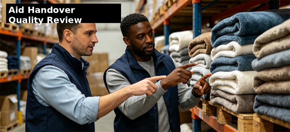 Blankets reviewed in a supply setting for sample approval and institutional order preparation