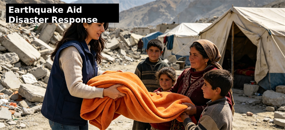 Blanket distribution at a disaster shelter showing field-use context for procurement planning