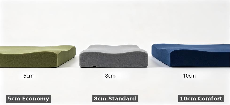School mattress thickness 5cm 8cm 10cm comparison white bg for school dormitory supplies procurement and institutional School mattress thickness 5cm 8cm 10cm comparison white bg for school dormitory supplies procurement and institutional