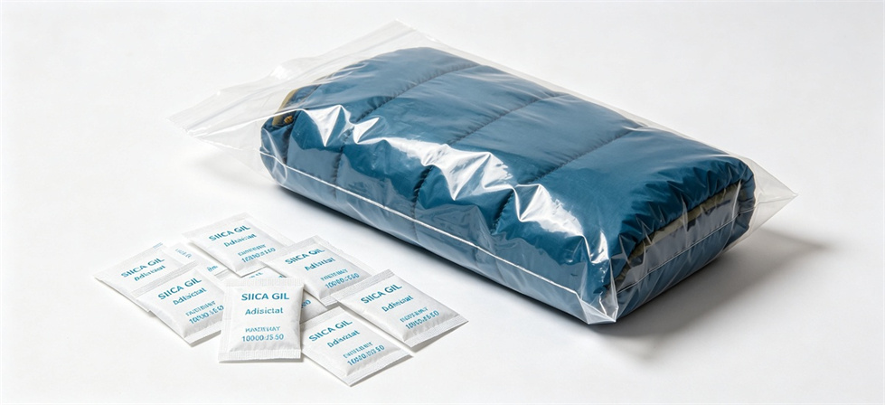 Sleeping bag desiccant shown for conclusion in institutional sleeping bag procurement review