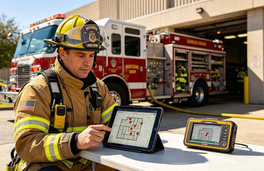 fire commander indoor positioning map tablet command